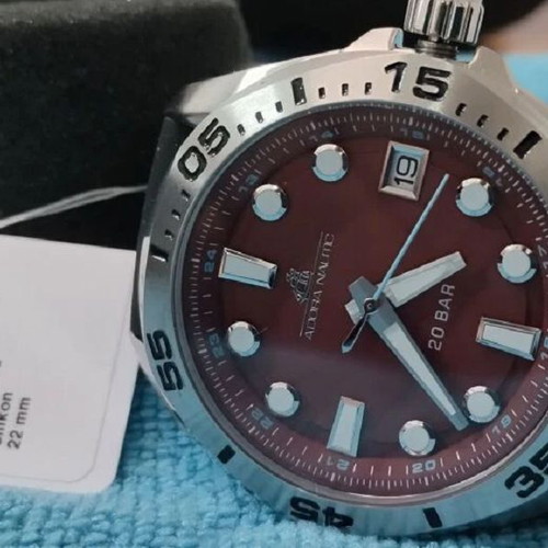 ADORA Nautic Men's Pro Diver Watch, Deep Red, 20 ATM