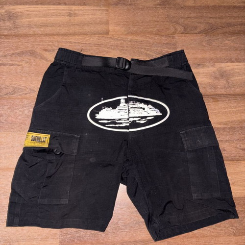 Corteiz Cargo shorts, black, size XS
