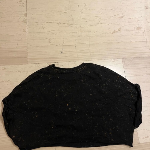Bershka crop blouse new, black, size S