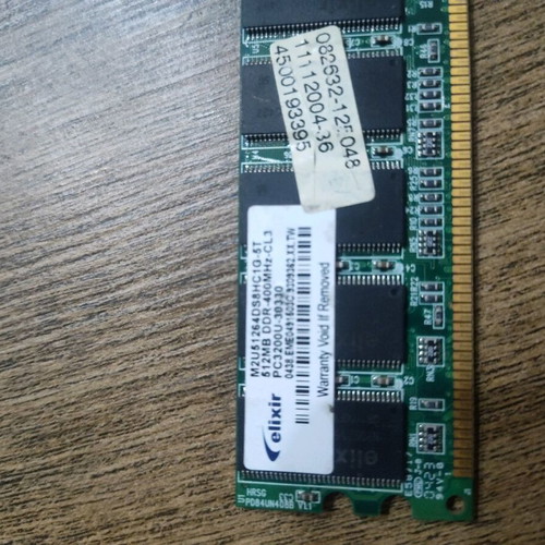 Elixir DDR 512 MB used