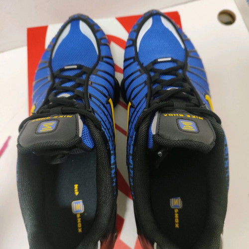 Nike Shox TL like new, size 45, blue and yellow