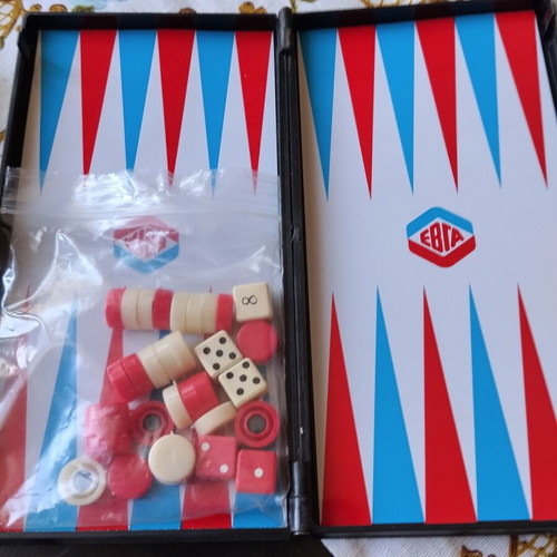 Vintage Evga Travel Backgammon set new, unused