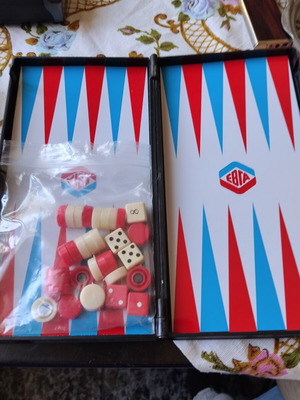 Vintage Evga Travel Backgammon set new, unused