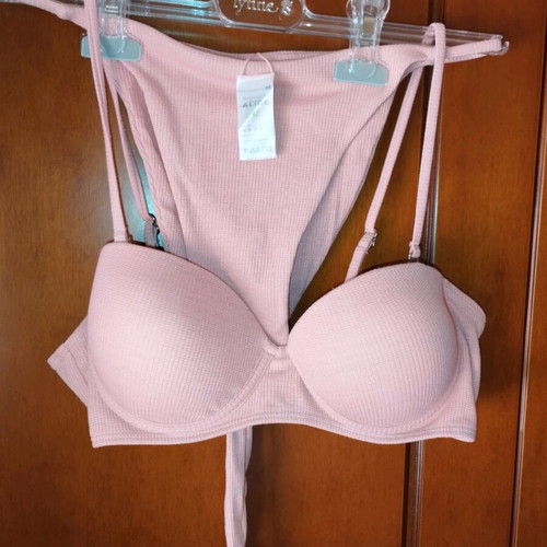 Women's swimwear set new, pink, size S, Brazil fit