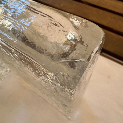 KOSTA BODA vintage ice glass ashtray set of 2 by Rolf Sinnemark