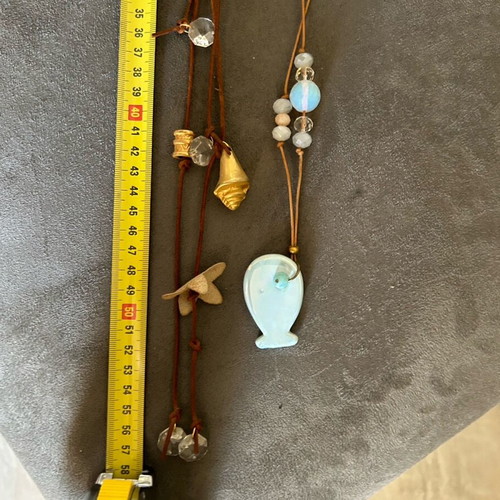 Fish necklace of very good quality and gift Necklace with leather decorations