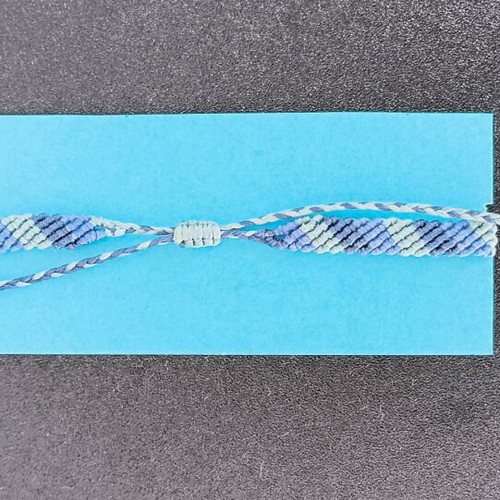 Handmade macrame bracelet new in shades of blue