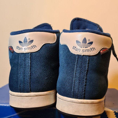 Adidas Stan Smith Winter boots used, blue suede, size 46