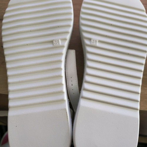 Mei anatomical shoes size 39 new, white and silver sandals
