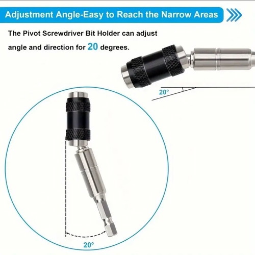 Magnetic drill extension new with 20-degree tilt angle