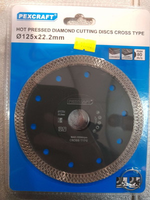 Diamond tile cutting disc 125mm new, suitable for ceramics