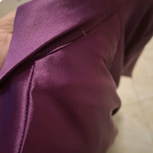 Satin dress Greek made like new, dark purple