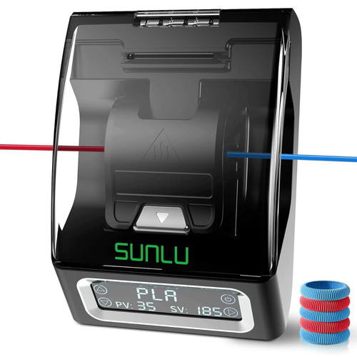 Sunlu filament connector with 200 PTFE sleeves for 3D printer, 1.75 mm