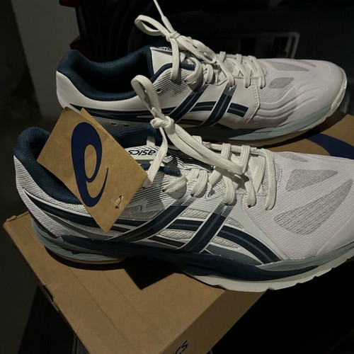 Asics Powerbreak FF Volleyball Shoes New White Blue