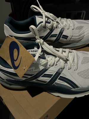 Asics Powerbreak FF Volleyball Shoes New White Blue