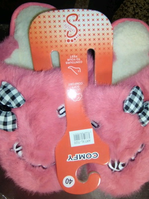 Γυναικείες παντόφλες Pink Fluffy Bunny καινούργιες, μέγεθος 40, ροζ