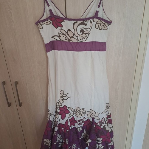 Pomodoro women's summer dress like new, white and purple