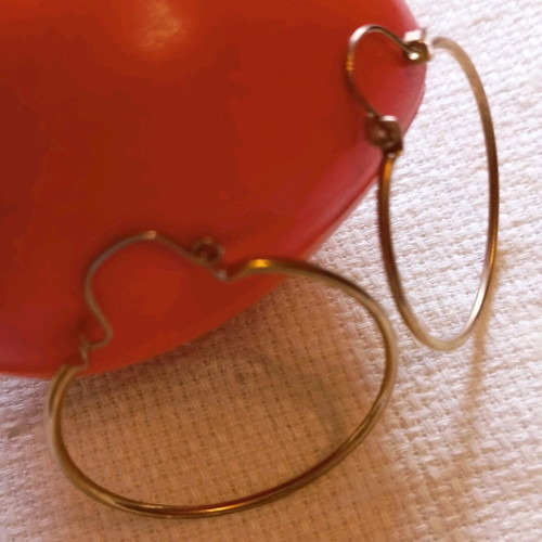 Gold-plated hoop earrings new, thin gold color