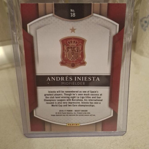 Andres Iniesta Panini Select 2016 card
