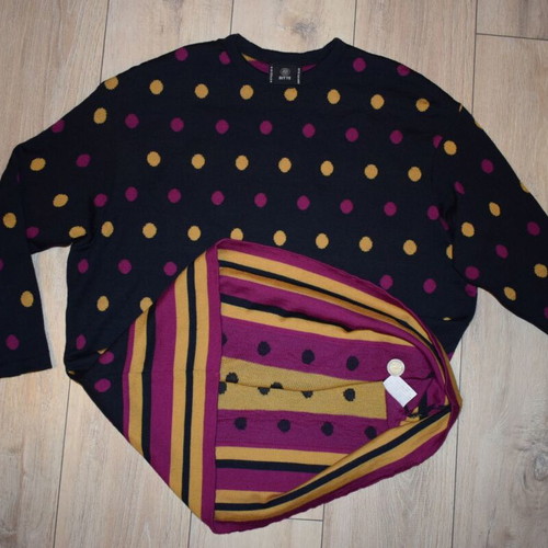 Bitte Kai Rand Copenhagen Merino Wool Polka Dot Sweater size M like new