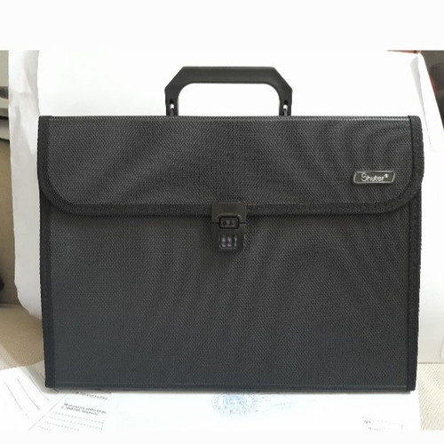 Shuter briefcase with 12 compartments, black