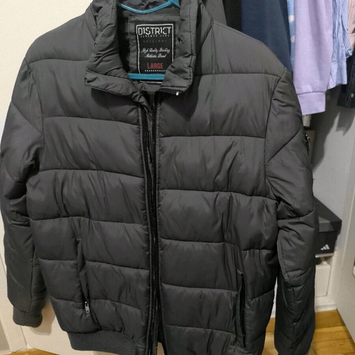District women's quilted jacket dark gray Large like new