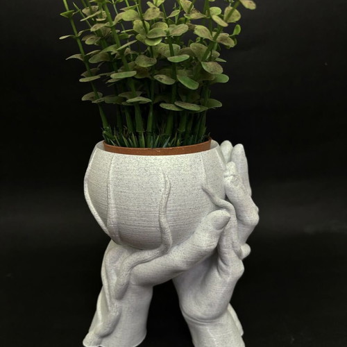 Plant pot new printed from PLA marble-like