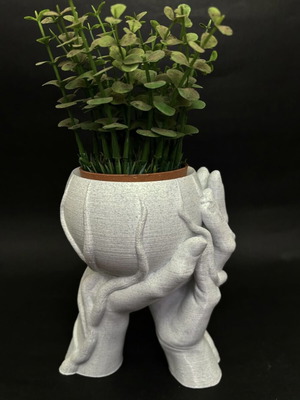 Plant pot new printed from PLA marble-like