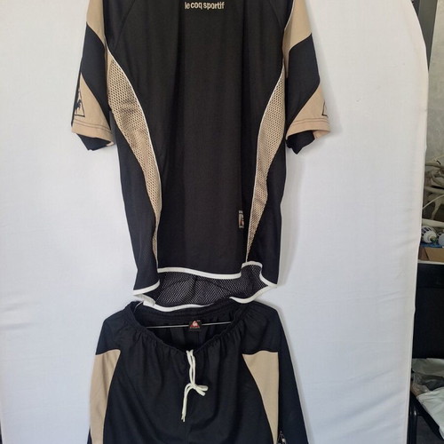 Le Coq Sportif men's football kit XXL, black with beige