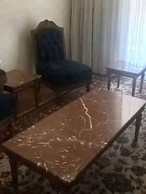 Χειροποίητο ξυλόγλυπτο σαλόνι 7 τεμαχίων του 1976 σαν καινούργιο