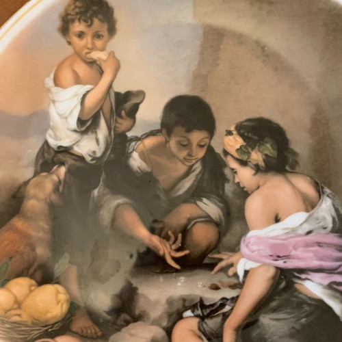 Decorative plate 27 cm Bone China porcelain England with Murillo painting