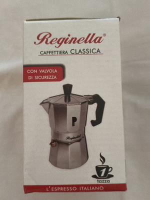 Reginella Classica Espresso Moka Coffee Maker new, 1 cup