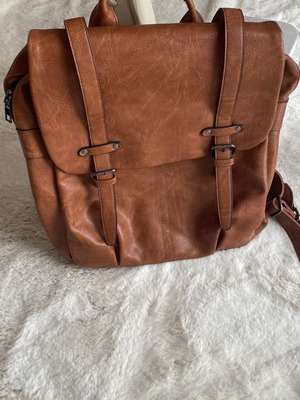 Τσάντα πλάτης ολοκαίνουρια αχρησιμοποίητη vintage style, όψη δέρματος