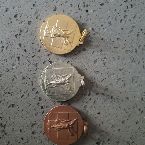 Segas medals used, 1960s set of three