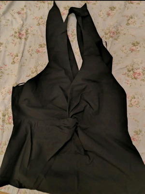 Zara backless blouse XS black like new