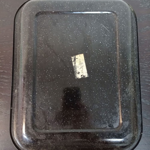 Rectangular enamel baking tray like new for EKG oven