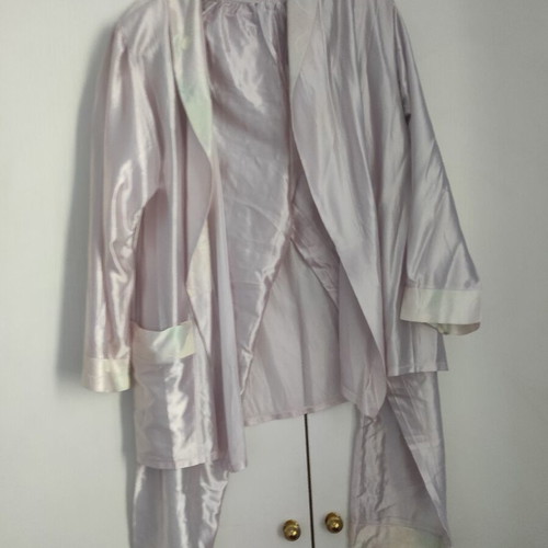 Roza satin women's pajamas size 46 like new, gray