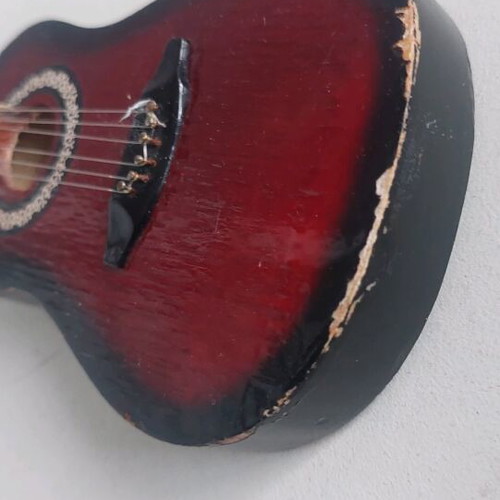 Decorative Classical Guitar Miniature used, vintage style Red Sunburst