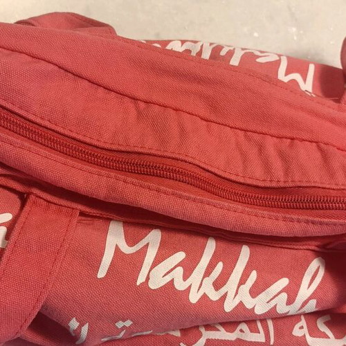 Makkah al-Mukarramah collectible shoulder bag pink canvas like new