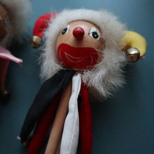 Wooden clown puppets for puppet theater like new