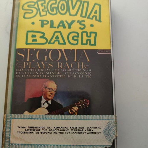 Segovia Plays Bach cassette tape like new, classical genre
