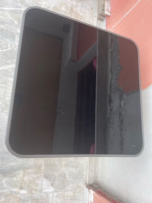 Outdoor table like new with glass surface 50x50