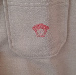 Ζακέτα Versace μεταχειρισμένη, vintage, γκρι και κόκκινη, μέγεθος XL
