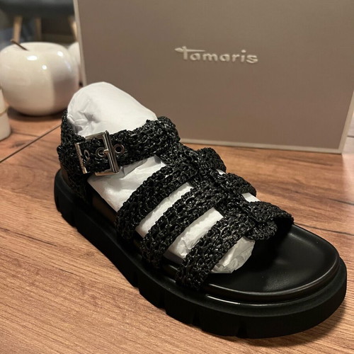 Πέδιλο Tamaris μαύρο αφόρετο (στην κούτα)