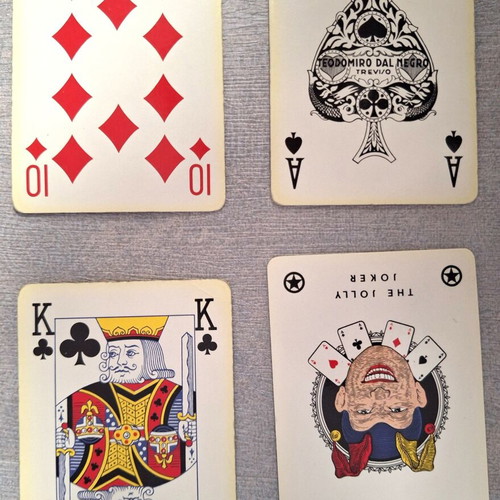 Dal Negro Treviso Vintage Double Deck Plastic Playing Cards used