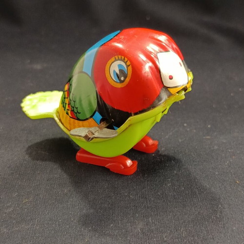 Yono Japanese Wind-Up Parrot Vintage 60s-70s Used No 2172