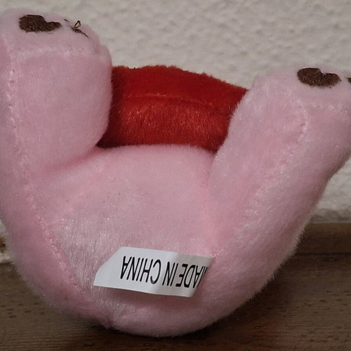 Keychain pink teddy bear Love new