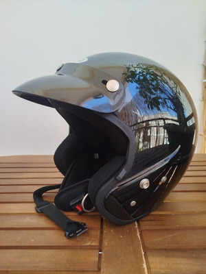 Κράνος NEXO unisex Μέγεθος Μ 57cm Μεταχειρισμένο Μαύρο Γυαλιστερό Ανοιχτό