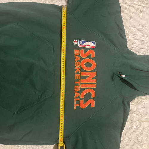 Sonics hoodie used, vintage athletic, green, size XL