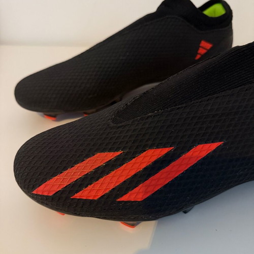 Adidas X Speedportal.3 LL FG football boots used, black and orange, size UK 10